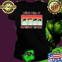Life is full of important choices Golf and Hockey vintage Ladies tee