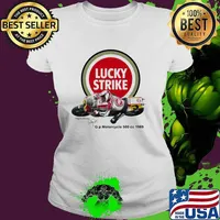 Lucky Strike Rainey Motorcycle 500 Cc 1989 Signature Shirt Ladies tee