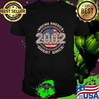 Making America Great Since 2002 19th Birthday American Flag Vintage Shirt