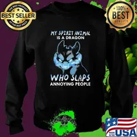 My Spirit Animal Is A Dragon Who Slaps Annoying People Toothless Shirt Sweater
