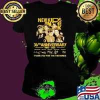 New Kids On The Block 36th Anniversary 1985 2021 Thank You For The Memories Signature Shirt Ladies tee