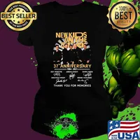 New Kids On The Block 37th Anniversary 1984 2021 Thank You For The Memories Signature Shirt Ladies tee