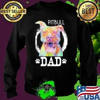 Official Pitbull Dad Watercolor Shirt Sweater
