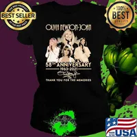 Olivia Newton John 58th Anniversary 1963 2021 Thank You For The Memories Signature Shirt Ladies tee