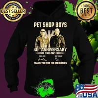 Pet Shop Boys 40th Anniversary 1981 2021 Thank You For The Memories Signature Shirt Hoodie