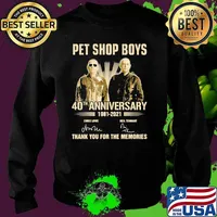 Pet Shop Boys 40th Anniversary 1981 2021 Thank You For The Memories Signature Shirt Sweater