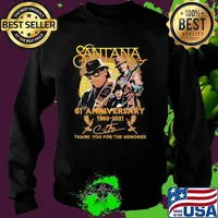 Santana 61st Anniversary 1960 2021 Thank You For The Memories Signature Shirt Sweater