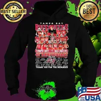 Tampa Bay Buccaneers 45th Anniversary 1976 2021 Thank You For The Memories Signature Shirt Hoodie