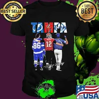 Tampa Bay Buccaneers Tampa Rays Downs Kucherov Tom Brady Arozarena And Guenzatti Signature Shirt