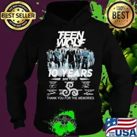 Teen Wolf 10 Years 2011 2021 Thank You For The Memories Signature Shirt Hoodie