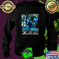 The Godzilla 67 Years 1954 2021 Signatures Thank You For The Memories Sweater