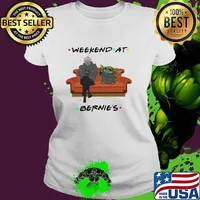 Weekend At Bernie’s Old Man And Baby Yoda Wear Mask Covid Shirt Ladies tee