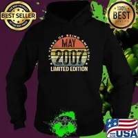 14 Years Of being Awesome Limited Edition May 2007 Limited Edition 14th Birthday 14 Year Old Vintage Shirt Hoodie