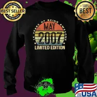 14 Years Of being Awesome Limited Edition May 2007 Limited Edition 14th Birthday 14 Year Old Vintage Shirt Sweater
