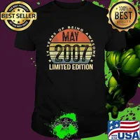 14 Years Of being Awesome Limited Edition May 2007 Limited Edition 14th Birthday 14 Year Old Vintage Shirt