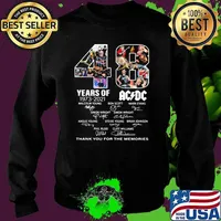 48 years of 1973 2021 AC DC Thank you for the memories signature Sweater