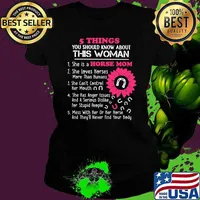 5 Things You Should KNow About This Woman She Is A Horse Mom Flower Ladies tee