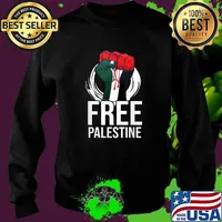 Free Palestine Arabic Support Palestine and Gaza Jerusalem T-Shirt Sweater