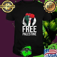 Free Palestine Arabic Support Palestine and Gaza Jerusalem T-Shirt