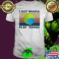 I Just Wanna Play Tennis Mask Vintage Shirt