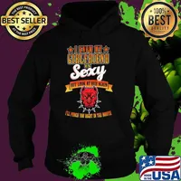 I Know My Girlfriend Is Sexy But Look At Her Again I'll Punch You Right In The Mouth Dog Hoodie