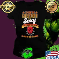 I Know My Girlfriend Is Sexy But Look At Her Again I'll Punch You Right In The Mouth Dog Ladies tee