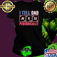 I Tell Dad Jokes Periodically American Flag Shirt Ladies tee