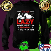 Im not lazy someone just stole my motivation im the victim here snoopy Sweater