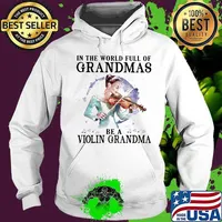 In The World Full Of Grandmas Be A Violin Grandma Watercolor Shirt Hoodie