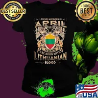 Legends Are Born In April But The Real Legends Are Born With Lithuanian Blood Ladies tee