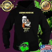 Legends never die Johnny Cash 1932 2003 signature Hoodie