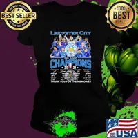 Leicfster city Fa cup champions thank you for the memories signature Ladies tee