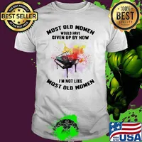 Most Old Women Would Have Given By Now I'm Not Like Most Old Women Piano Watercolor Shirt