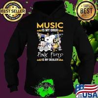 Music is my drug pink floyd is my dealer snoopy Hoodie