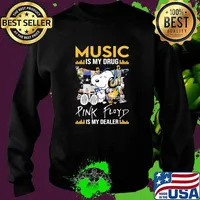 Music is my drug pink floyd is my dealer snoopy Sweater