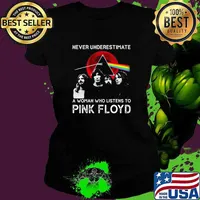 Never underestimate a woman who listens to pink floyd blood moon Ladies tee
