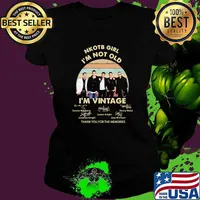 Nkotb Girl Im Not Old I’m Vintage Thank You For The Memories Signature Shirt Ladies tee