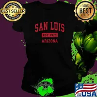San Luis Arizona AZ Est 1979 Vintage Sports Design Red Shirt Ladies tee