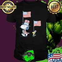 Snoopy and woodstock 4th of July Independence flag shirt