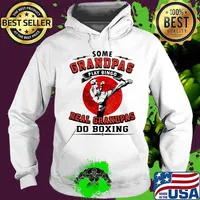 Some Grandpas Play Bingo Real Grandpas Do Boxing Blood Moon Shirt Hoodie