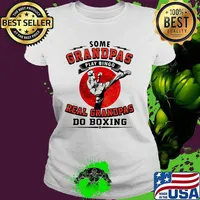 Some Grandpas Play Bingo Real Grandpas Do Boxing Blood Moon Shirt Ladies tee