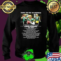 Thank you for the memories 16th anniversary green bay packers aaron rodgers 2005 Sweater