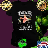 The child is grown the dream is gone and i have become comfortably numb flower pink floyd Ladies tee