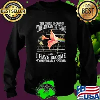 The child is grown the dream is gone and i have become comfortably numb flower pink floyd Sweater