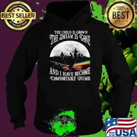 The child is grown the dream is gone and i have become comfortably numb pink floyd moon Hoodie