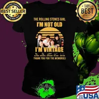 The Rolling Stones Girl Im Not Old Im Vintage Thank You For The Memories Signature Vintage Shirt Ladies tee