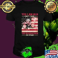 Yes I am old but I saw the highwaymen on stage american flag shirt