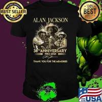 38th Anniversary Alan Art Jackson 1983 2021 thank you for the memories signature T-Shirt