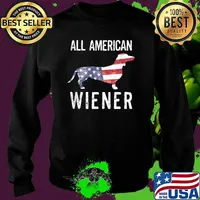 All American Wiener Dog Funny Dachshund 4th Of July Independence T-Shirt Sweater
