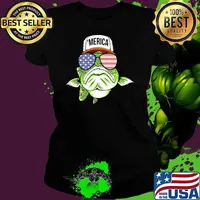 America Fish American Flag Shirt Ladies tee